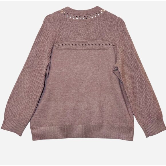 Cyrus Women's Crew Neck Knit Sweater Pullover Pink Soft Size 1X Casual Winter - Picture 2 of 8